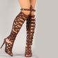 Stiefel mit hohem Absatz im Gladiator-Stil