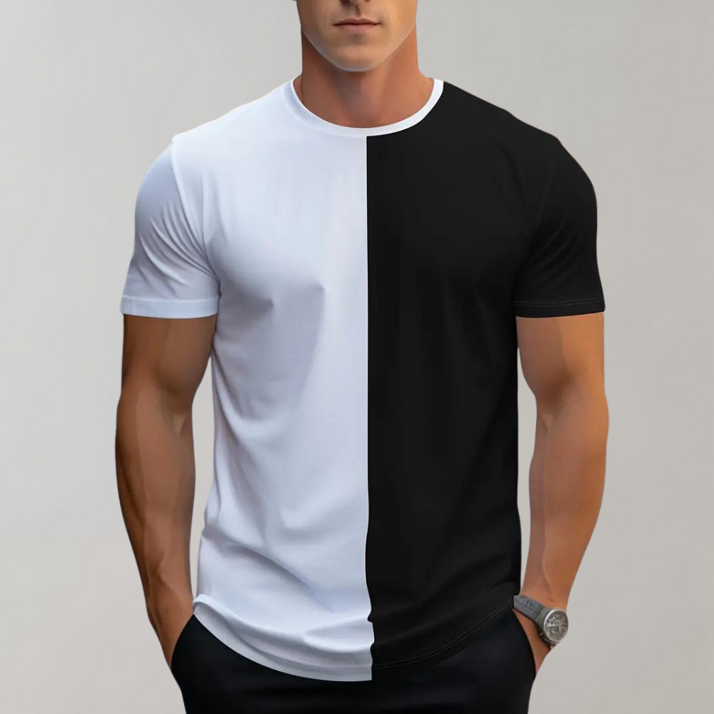 Herren Farbblock T-Shirt
