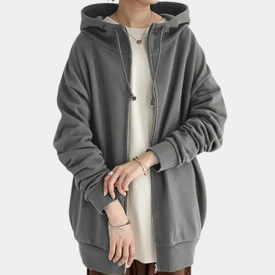 Damen Hoodie Mit Reißverschluss Bequem Vielseitig