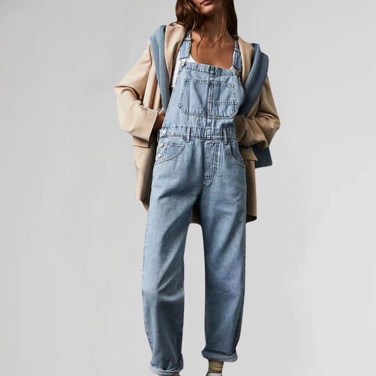 Denim-Overall Damen Gekreuzter Rücken Bequem