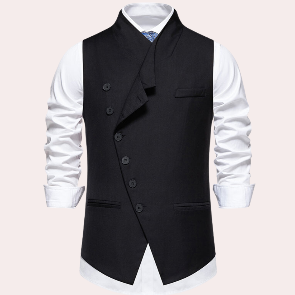 Fudus Herren Asymmetrische Weste - Moderner Eleganter Waistcoat