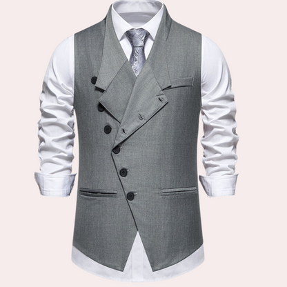 Fudus Herren Asymmetrische Weste - Moderner Eleganter Waistcoat