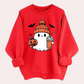 Damen Gemütliche Halloween-Sweatshirts mit Geisterdruck