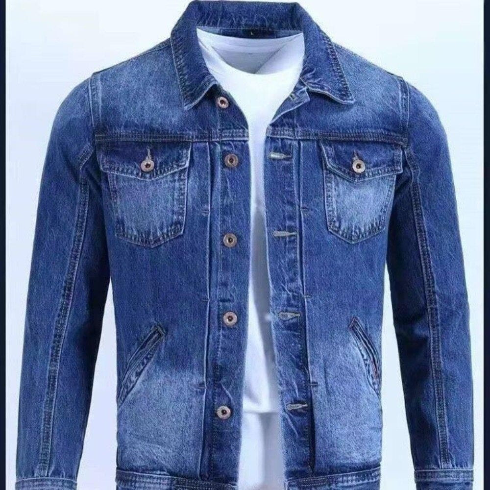 Herren Vintage Jeansjacke Für Lässigen Alltag