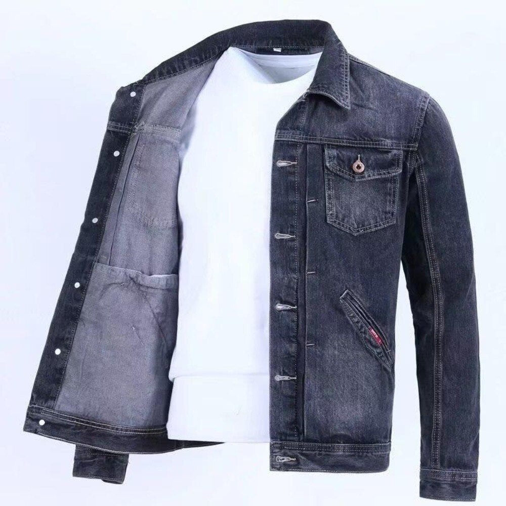 Herren Vintage Jeansjacke Für Lässigen Alltag