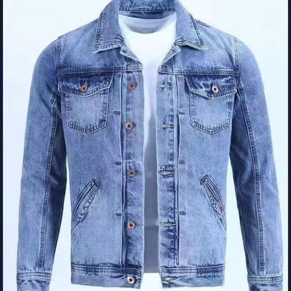 Herren Vintage Jeansjacke Für Lässigen Alltag