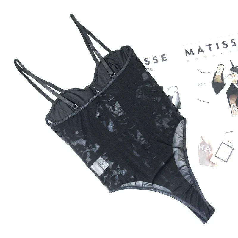 Damen Bestickter Korsatzt Body