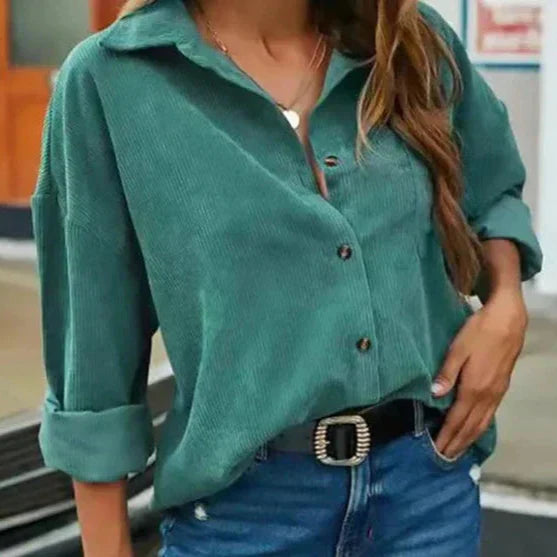 Cord Hemd Damen Button-up Weich