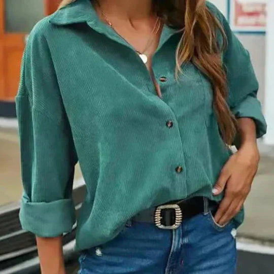 Cord Hemd Damen Button-up Weich