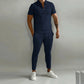 Herren Elegantes Set Bestehend Aus Polo Shirt und Eleganter Hose