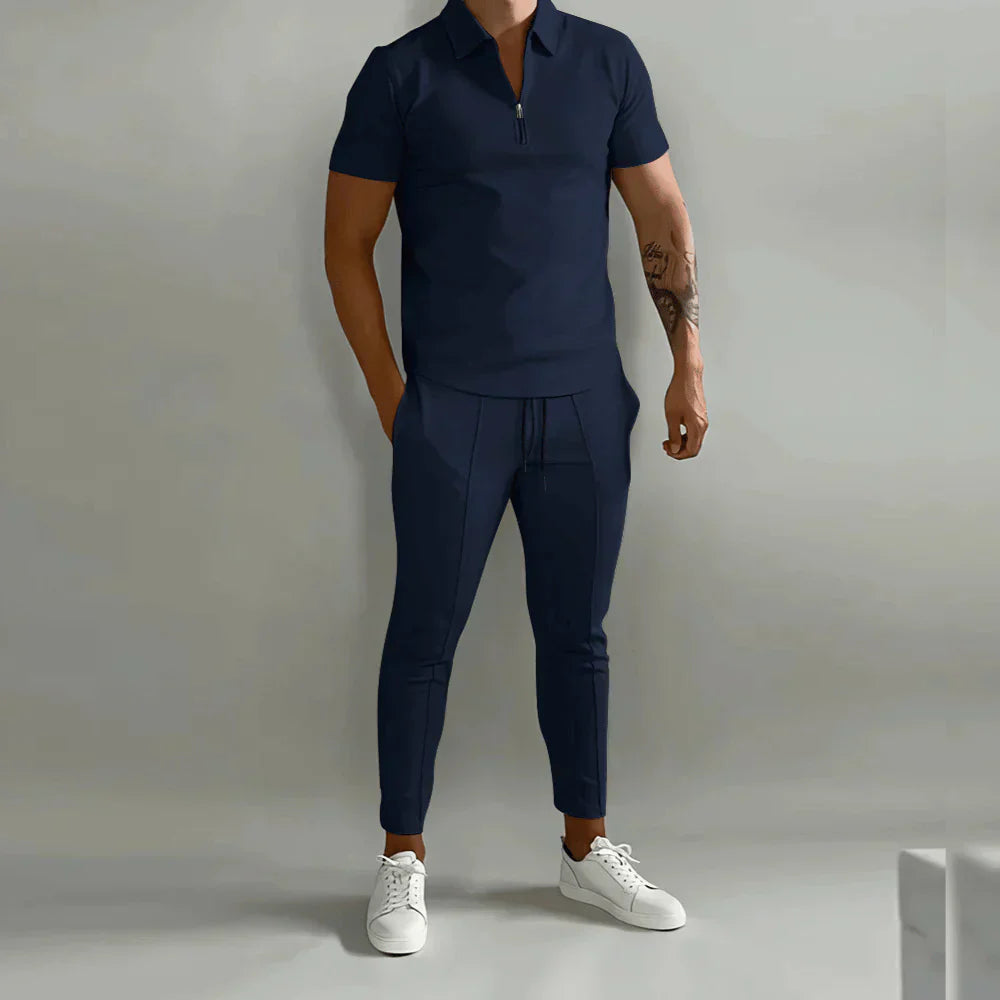 Fudus | Elegantes Herren Set Bestehend Aus Polo Shirt Und Eleganter Hose