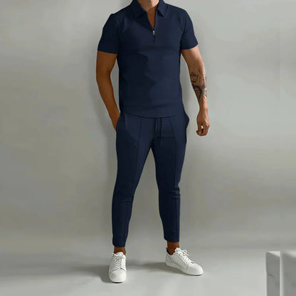 Fudus | Elegantes Herren Set Bestehend Aus Polo Shirt Und Eleganter Hose