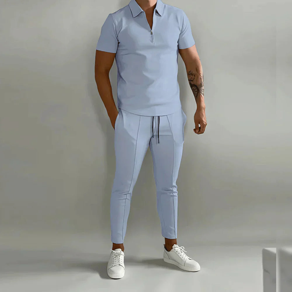 Fudus | Elegantes Herren Set Bestehend Aus Polo Shirt Und Eleganter Hose