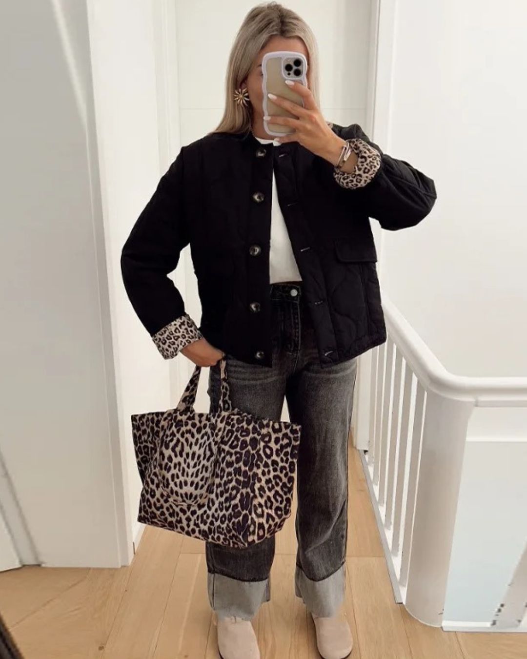 Fudus | Trendy Jacke Mit Leopardenfutter