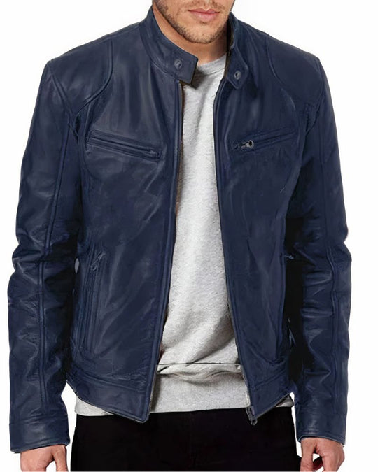 Lederjacke Klassisch Herren Elegant