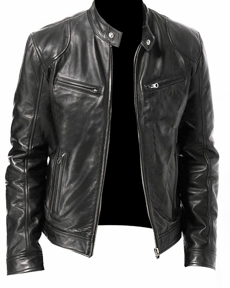 Lederjacke Klassisch Herren Elegant