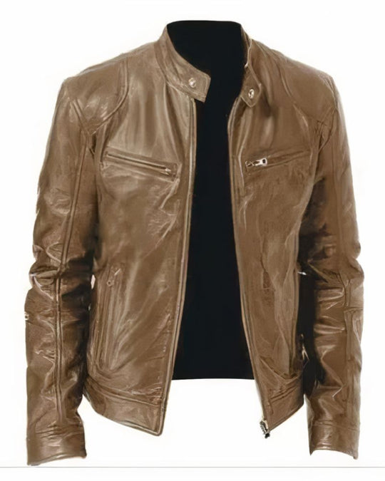 Lederjacke Klassisch Herren Elegant