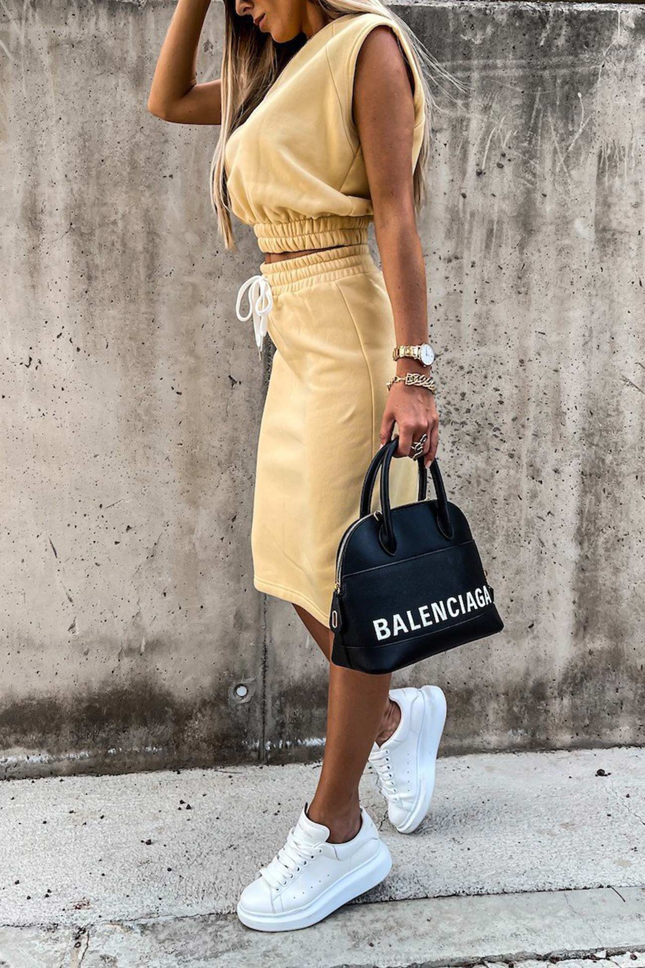 Fudus | Set aus Taillentop und Rock mit Schlitz