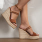 Damen Chic Espadrille Keilabsatz