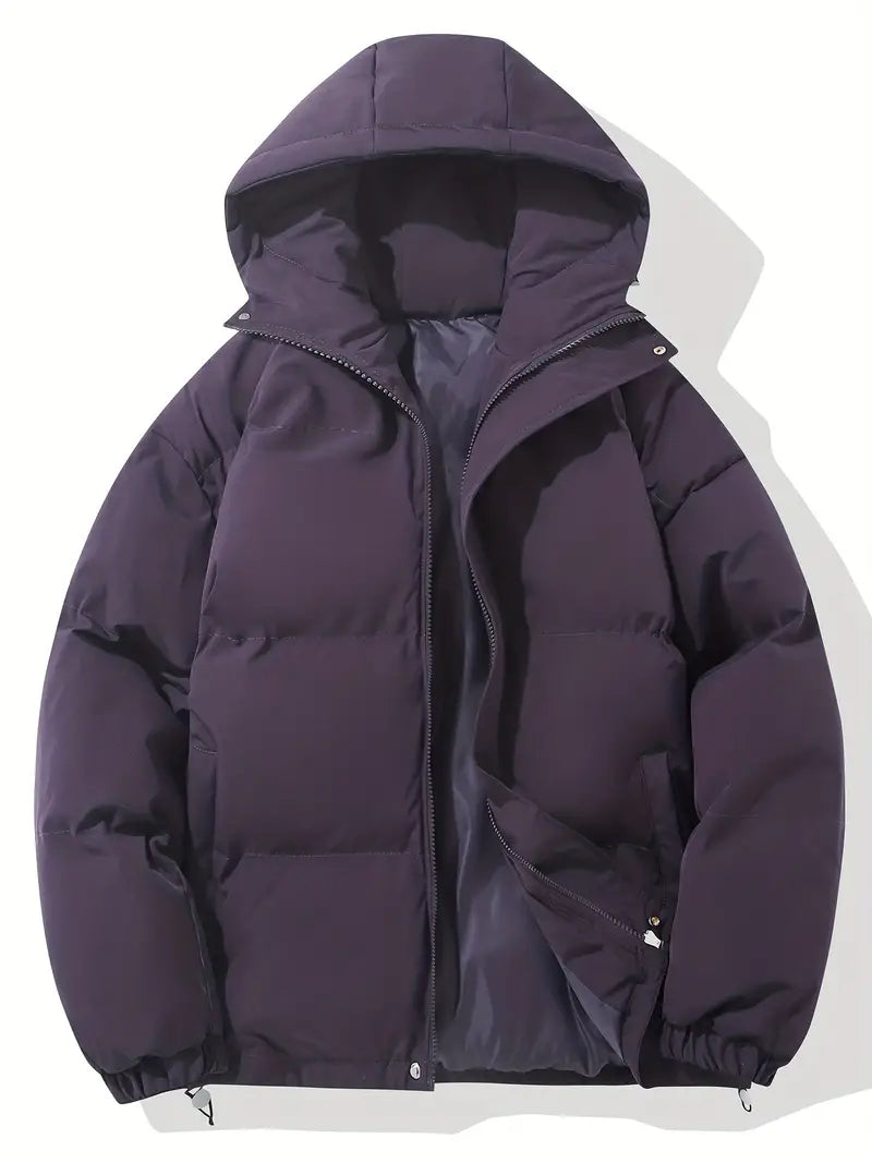 Gefütterte Winterjacke mit Kapuze