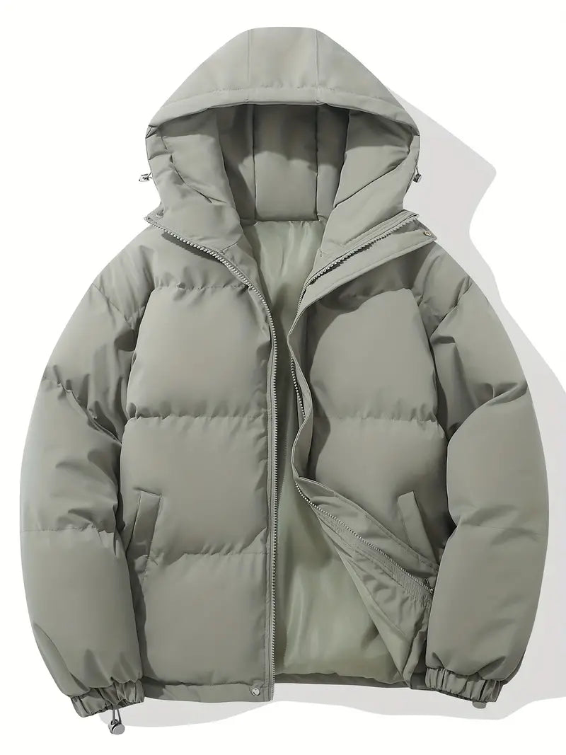 Gefütterte Winterjacke mit Kapuze