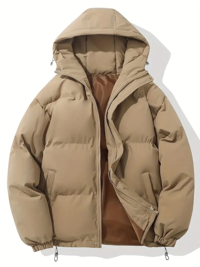 Gefütterte Winterjacke mit Kapuze