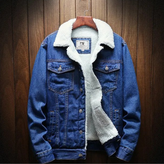 Herren Jeansjacke Winterjacke Fleece-Futter