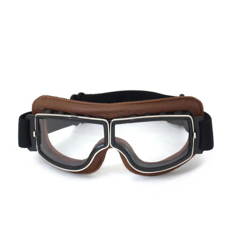 Fudus | Weinlese Leder Motorradbrille