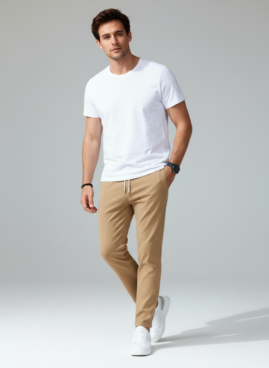 Elastisch Komfort Modernfit Herren Stretchhose Elegant