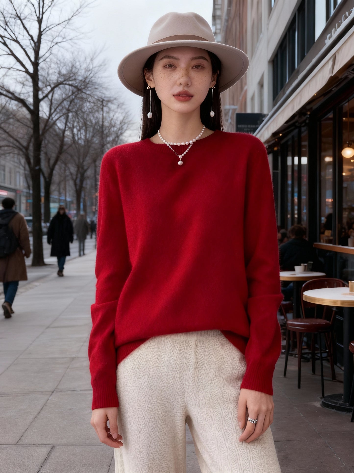 Fudus | Weicher Elegenter Wohlfühlpullover Rundhals Strick