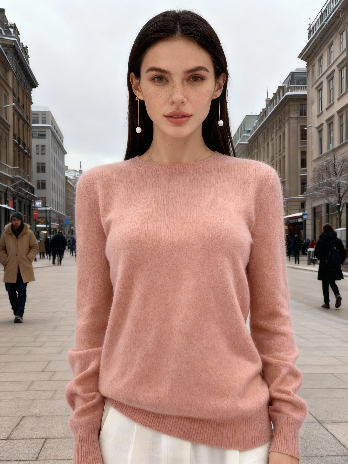 Fudus | Weicher Elegenter Wohlfühlpullover Rundhals Strick