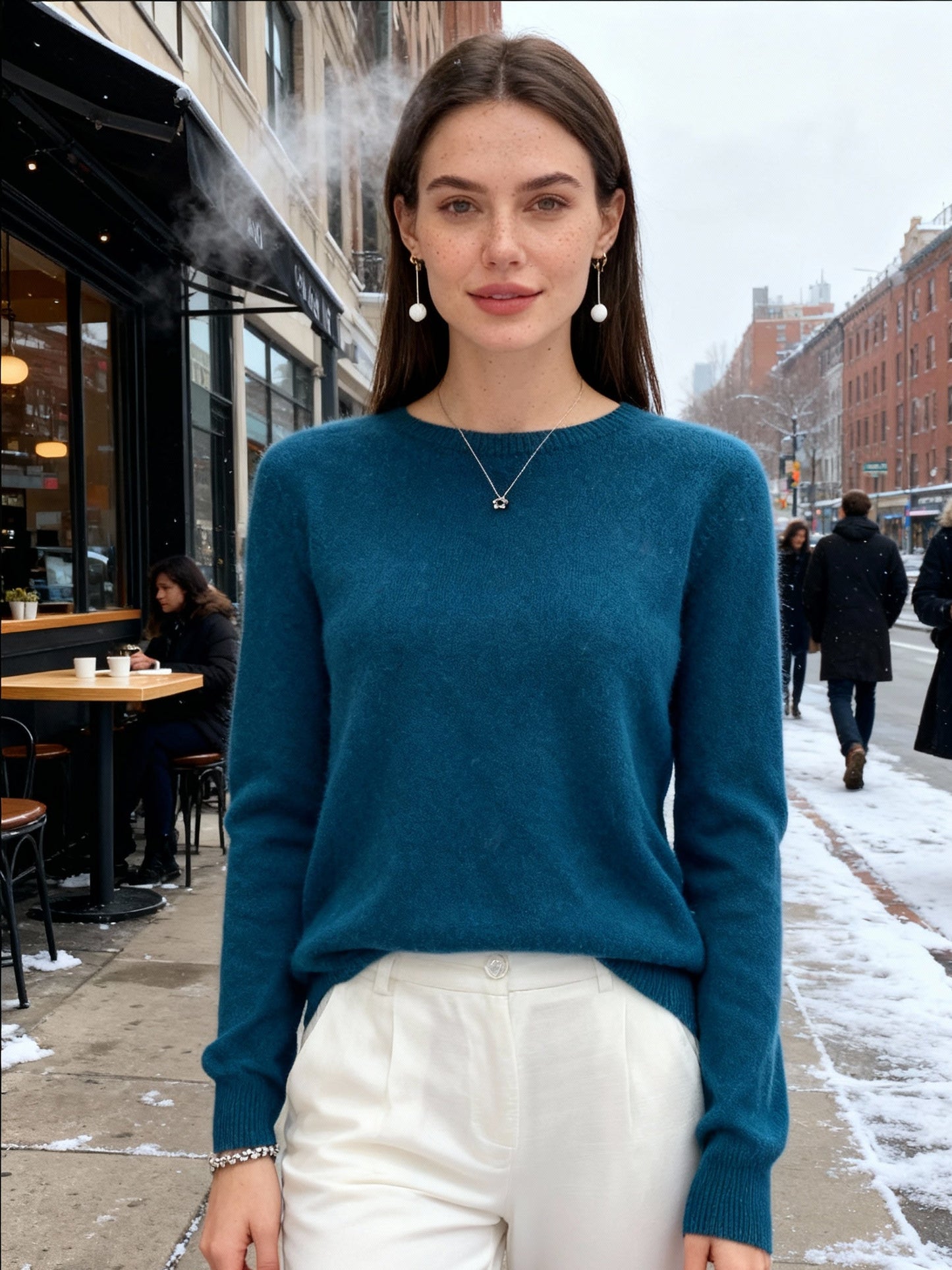 Fudus | Weicher Elegenter Wohlfühlpullover Rundhals Strick