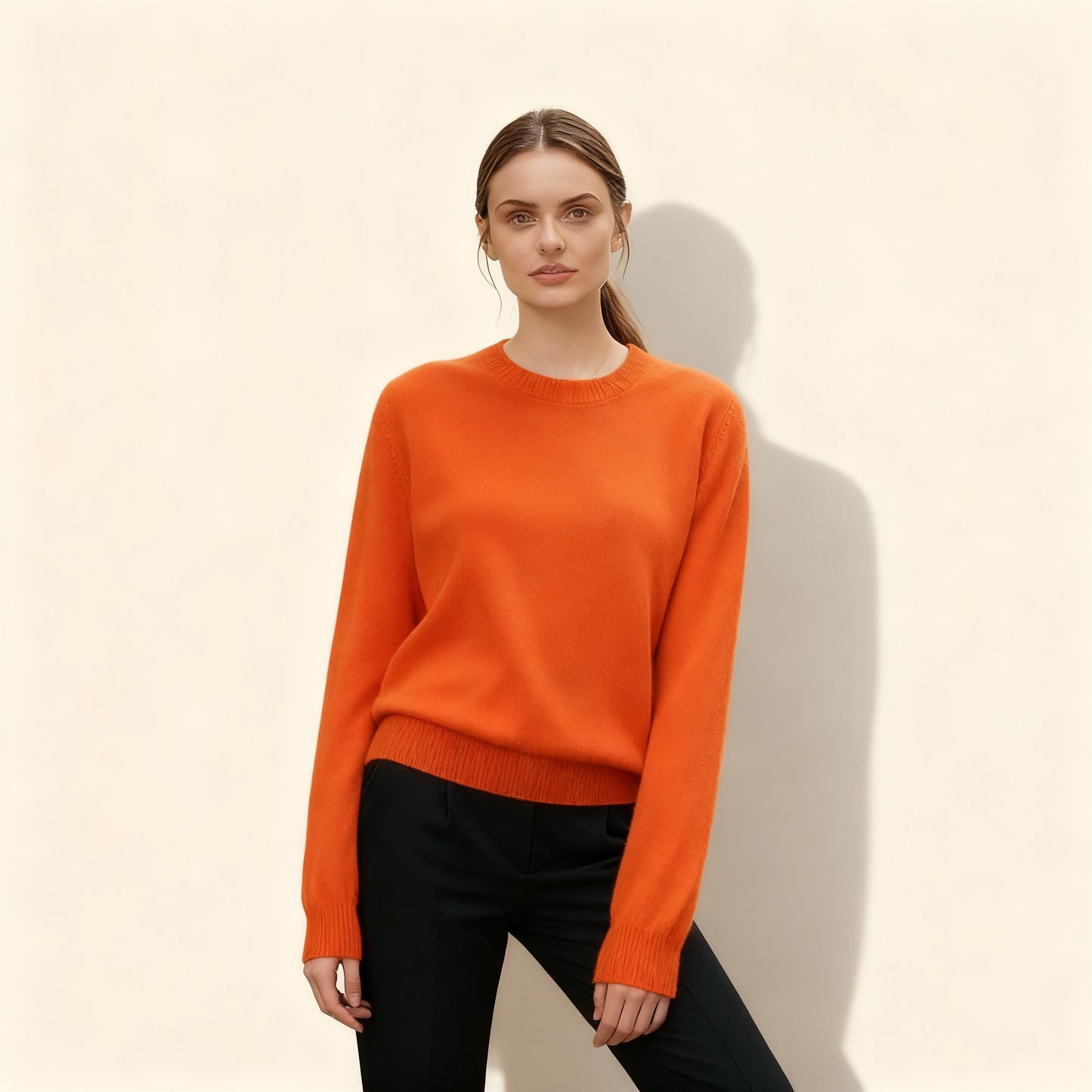 Ganzjähriger Premium Strickmode Weicher Kaschmir Basic Pullover