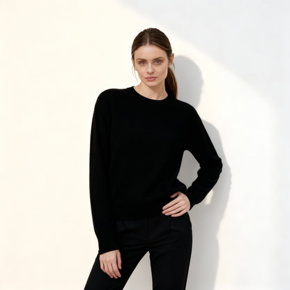 Ganzjähriger Premium Strickmode Weicher Kaschmir Basic Pullover