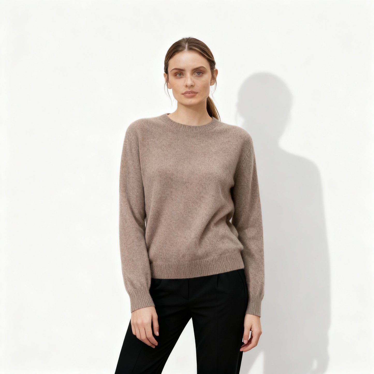 Ganzjähriger Premium Strickmode Weicher Kaschmir Basic Pullover