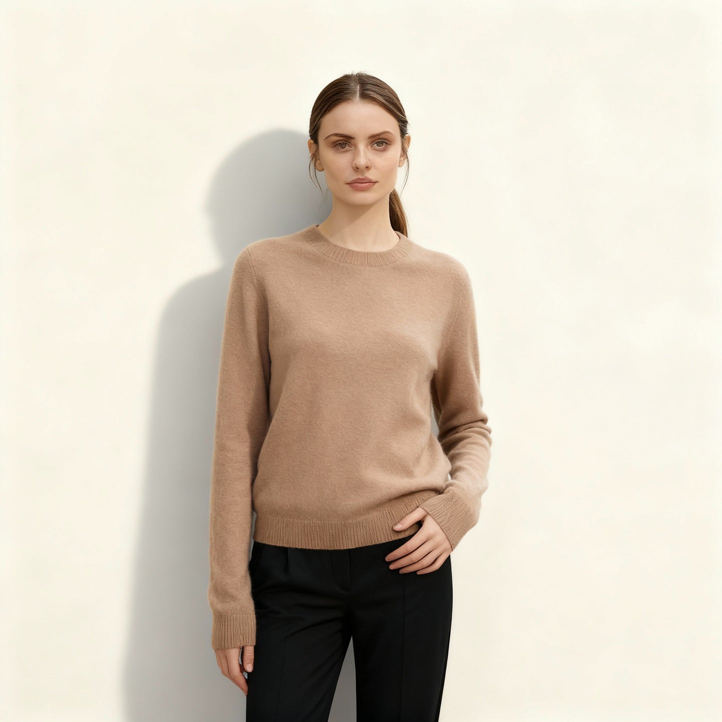 Ganzjähriger Premium Strickmode Weicher Kaschmir Basic Pullover