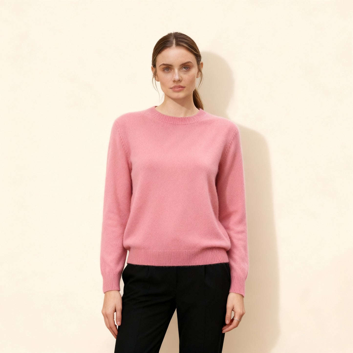 Ganzjähriger Premium Strickmode Weicher Kaschmir Basic Pullover