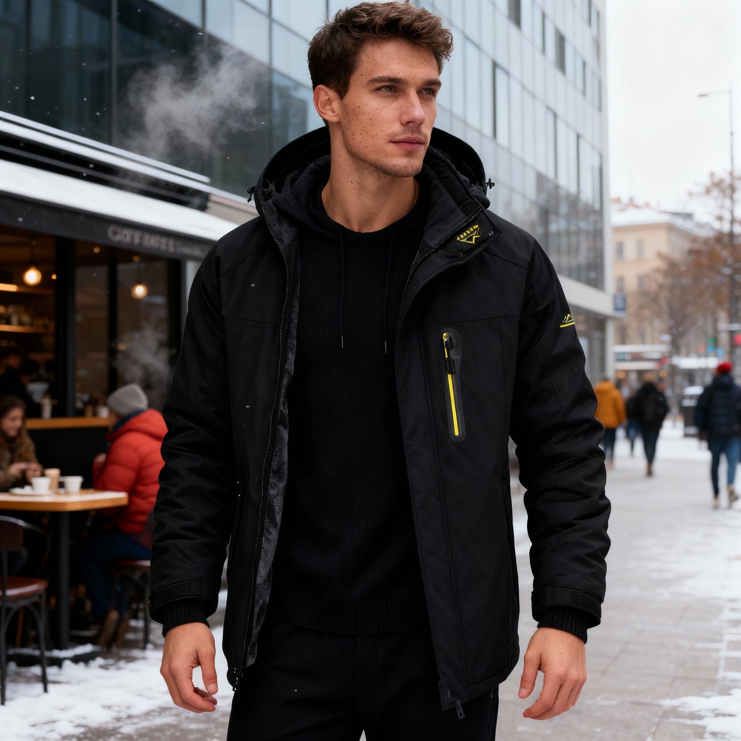 Herren Wasserdichte Isolierte Winterjacke