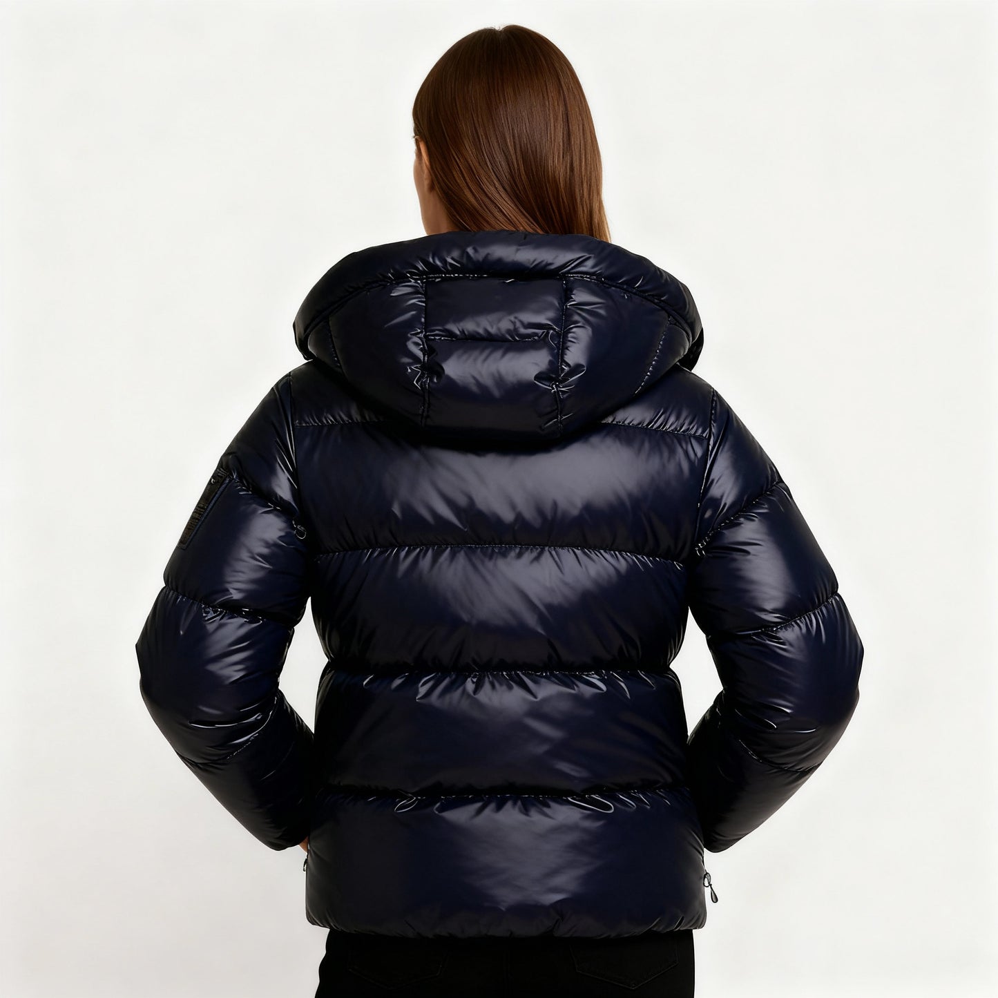 Sportliche Wärmeisolierte Komfort Steppstil Damen Kapuzen Thermojacke