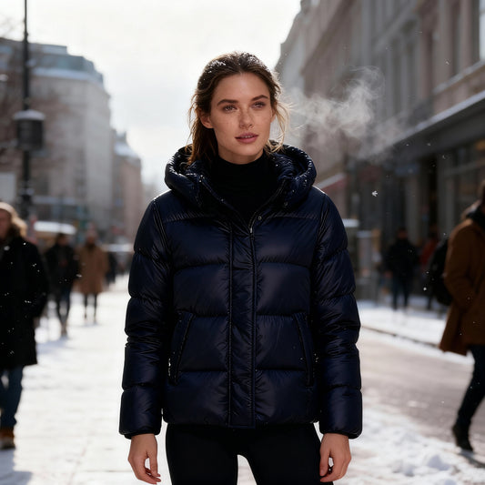 Leichte Thermo-Wärme Outdoor Steppstil Damenjacke Kapuzenjacke