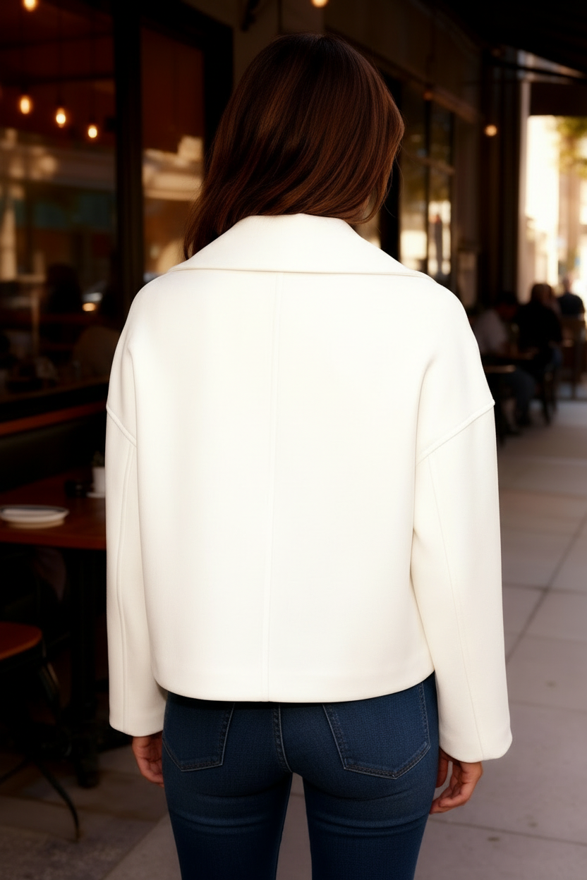 Elegante Kurzschnitt Zweireiher Klassik Damen Kurzjacke