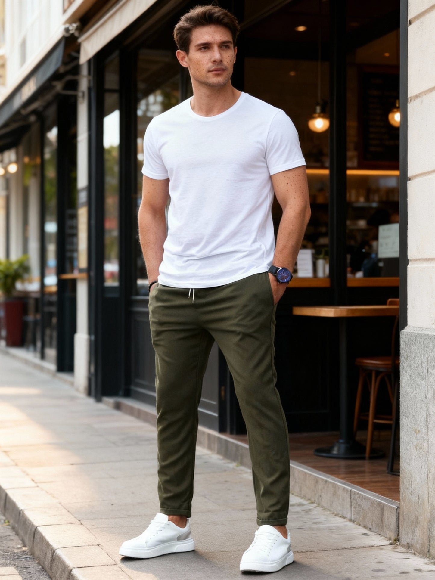 Bequeme Flexibel Klassikstil Herren Stretchhose Elegant