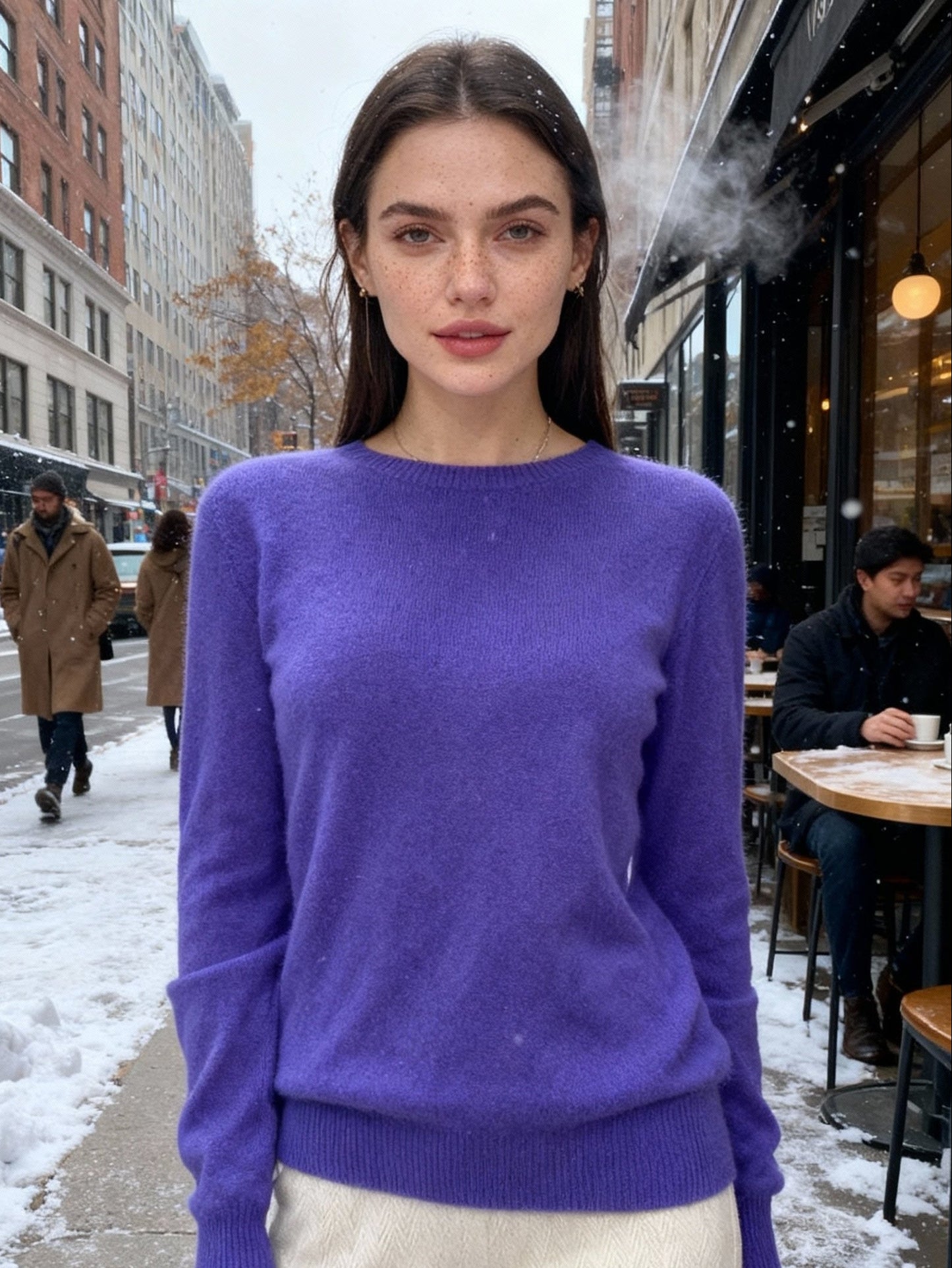 Fudus | Weicher Elegenter Wohlfühlpullover Rundhals Strick