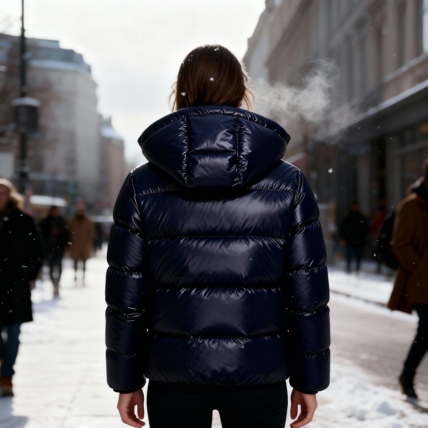 Leichte Thermo-Wärme Outdoor Steppstil Damenjacke Kapuzenjacke