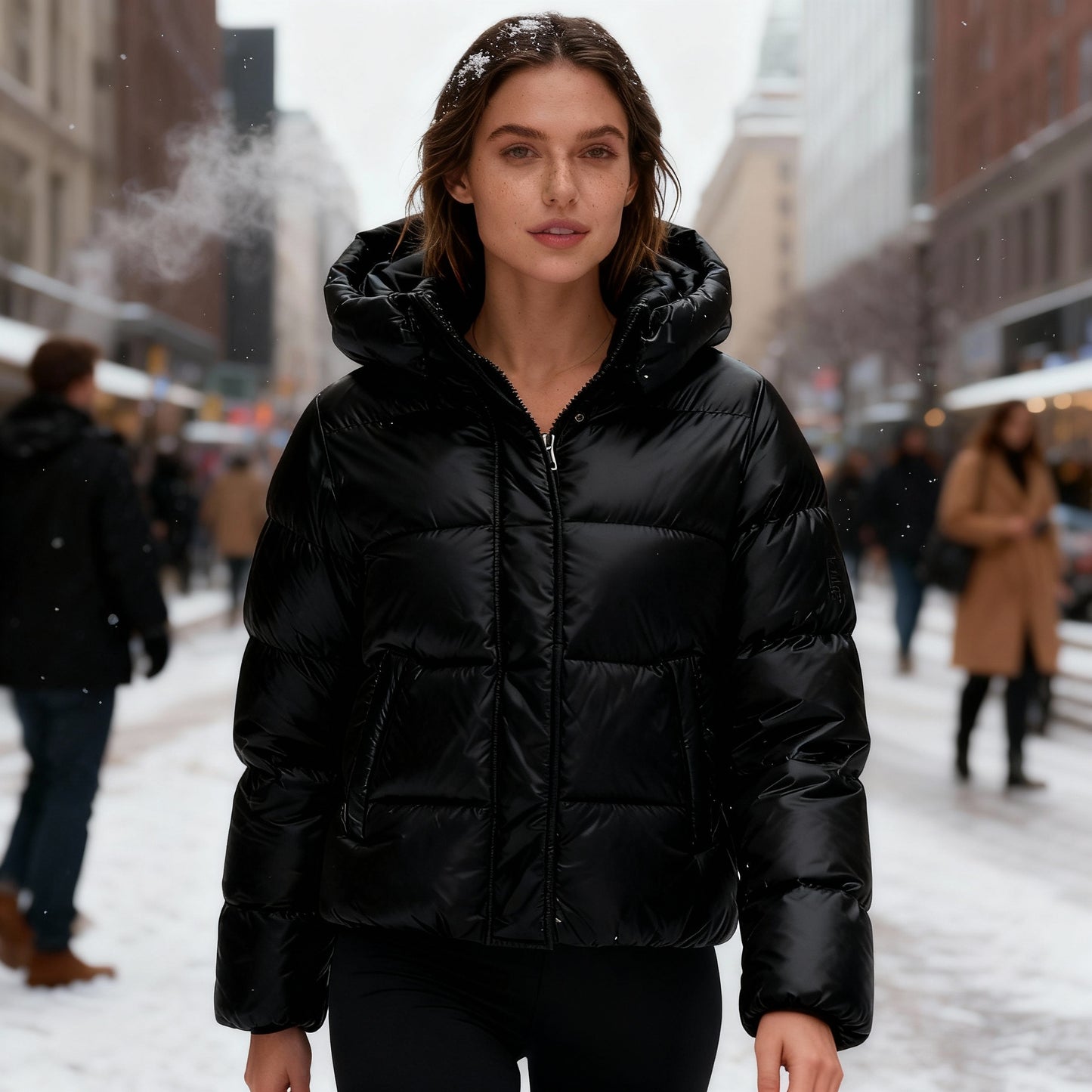 Leichte Thermo-Wärme Outdoor Steppstil Damenjacke Kapuzenjacke