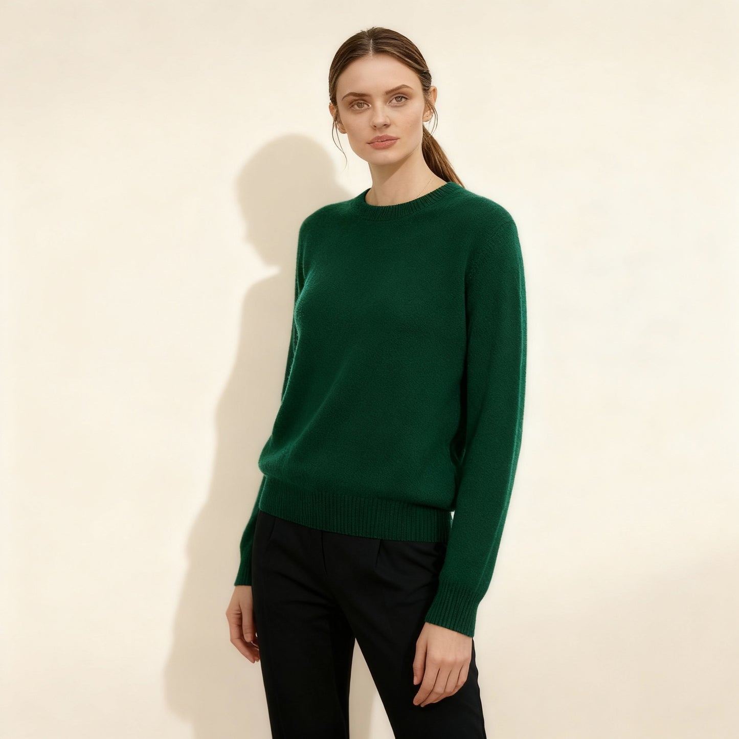 Ganzjähriger Premium Strickmode Weicher Kaschmir Basic Pullover