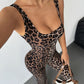 Fudus | Leopardenprint Jumpsuit Für Damen Sexy V-ausschnitt