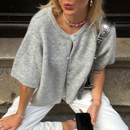 Strickjacke Kurzärmelig Elegant