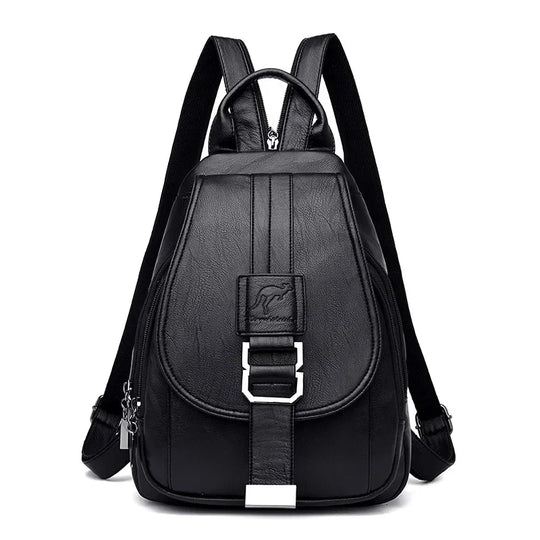 Damen Stilvoller Leder Rucksack Für Jeden Tag