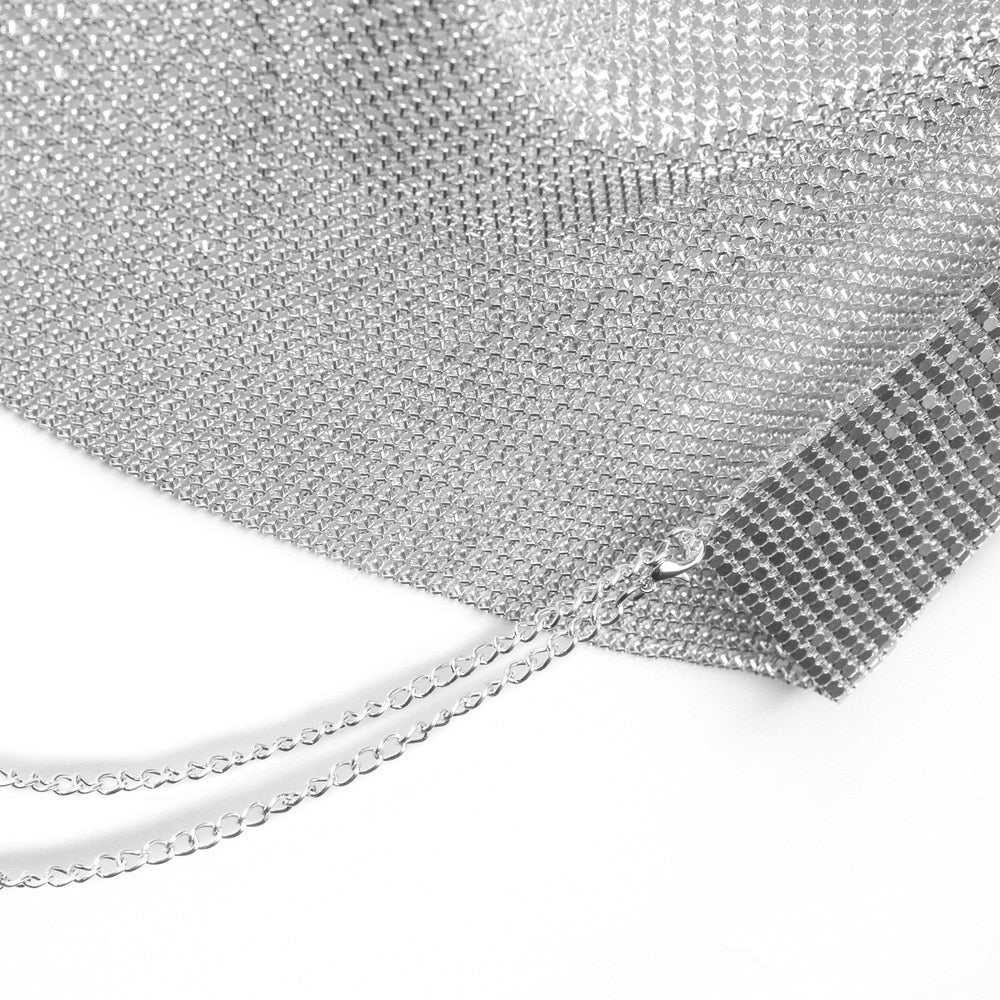 Glitter Top Tanztop Glänzend Vielseitig